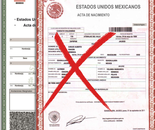 Annulment Process of Mexican Birth Certificate (Full Payment) NULIDAD DE ACTA DE NACIMIENTO